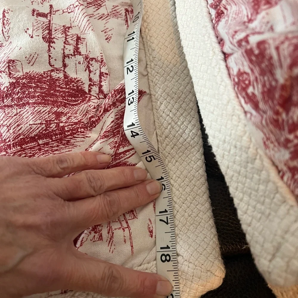 Pottery Barn Red and White Toile Pillow Covers​